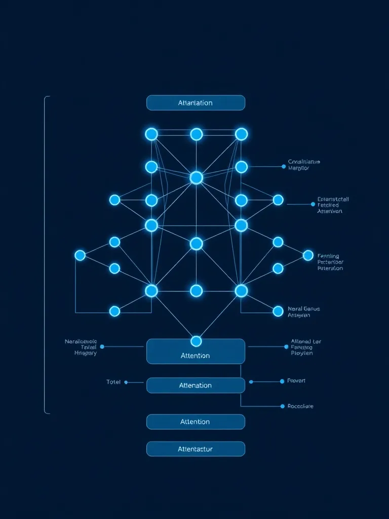 Technical schematic of a neural network transformer architec